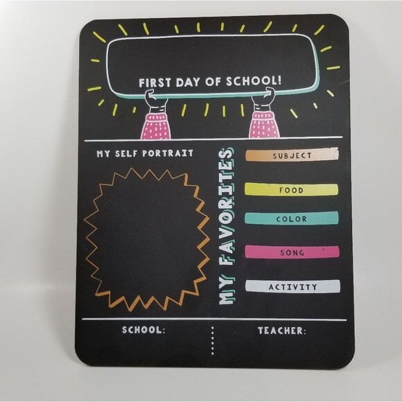 Chalkboard First Day of School Chalkboard Photo Prop School Pictures - Picture 1 of 3